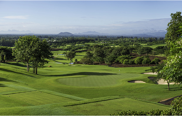 The 15th green at Black Mountain Golf Club in Hua Hin