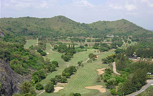 aerial view, milford golf club, hua hin, thailand