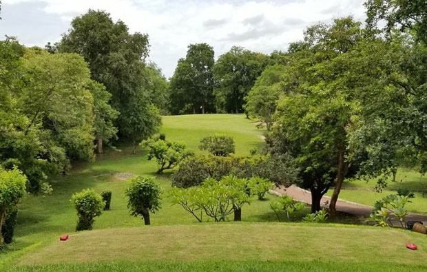 view from tee box, royal hua hin golf course, hua hin, thailand